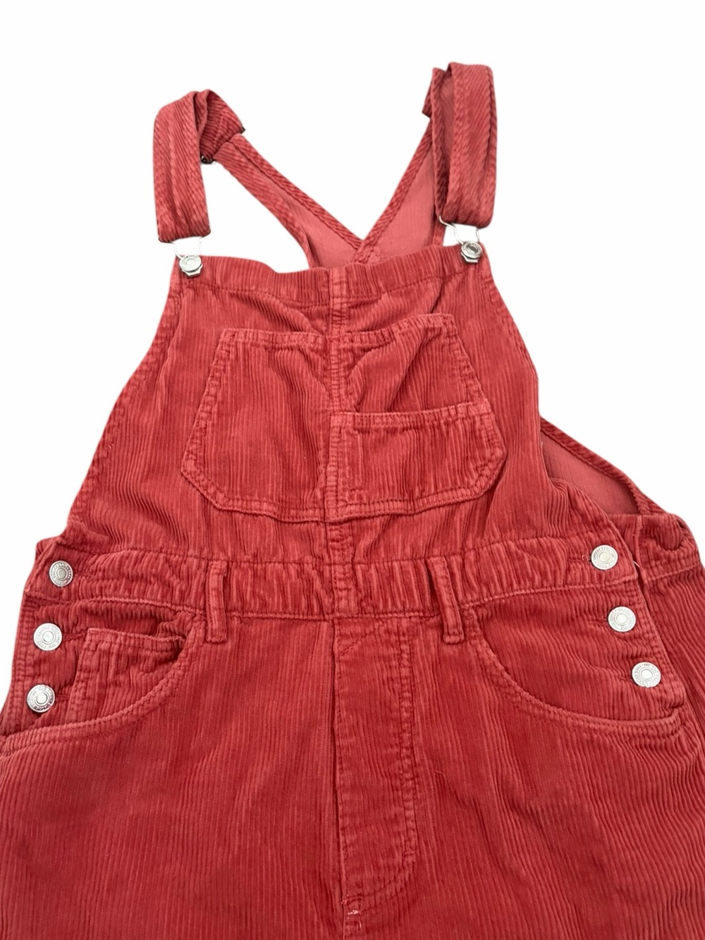 Free People We The Free Ziggy Cord Overalls Rusty Red Orange Medium - Picture 4 of 8